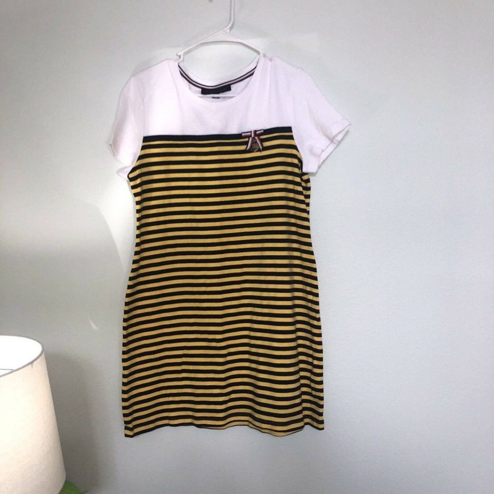 Tommy Hilfiger Womens TShirt Dress Short Sleeve Casual Lightweight Logo …